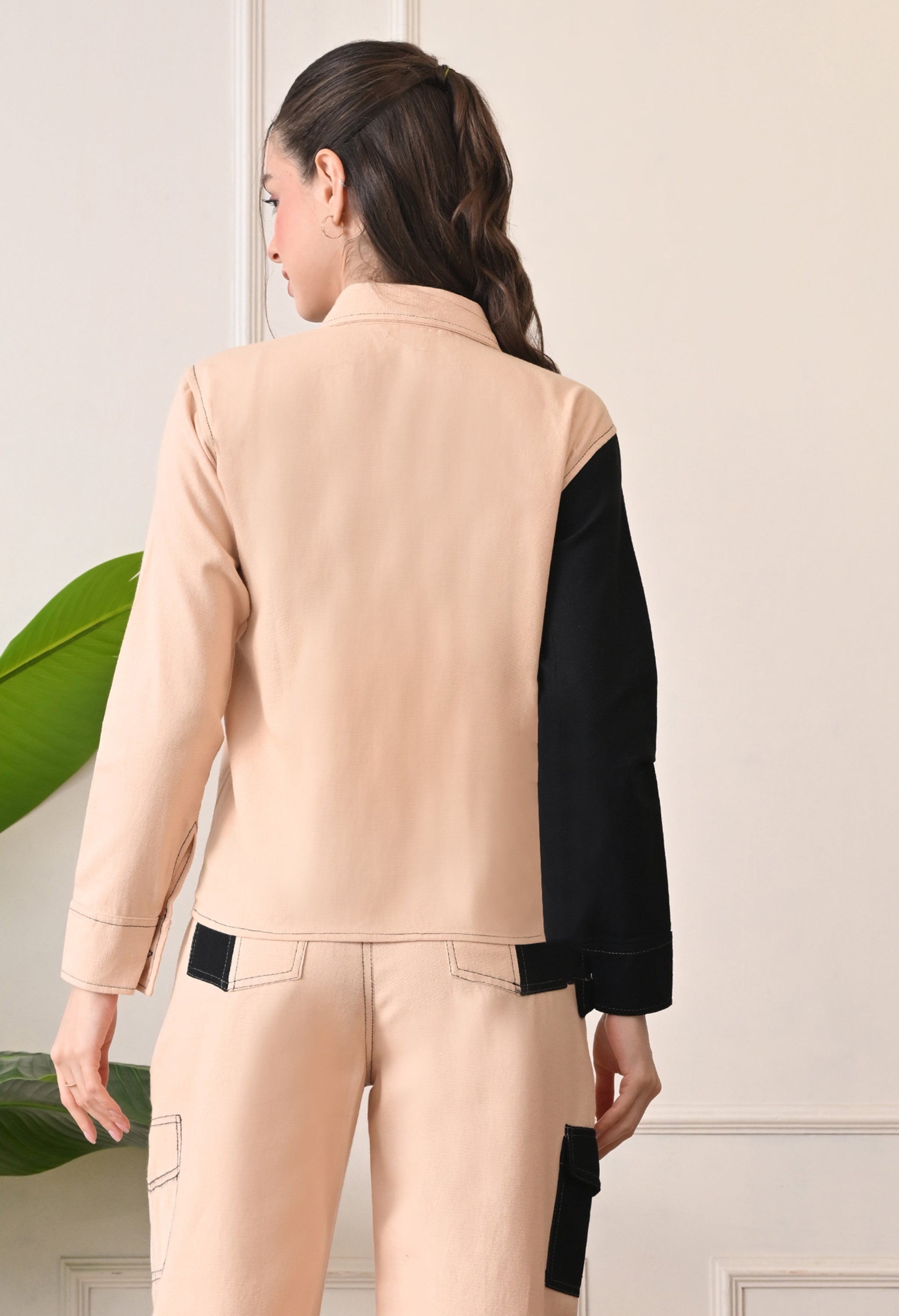 Unisex Colour-Blocked Shacket | Modern Streetwear Overshirt for All Genders