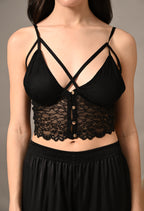 Symphony Pyjama Set with Lace Bralette Combo