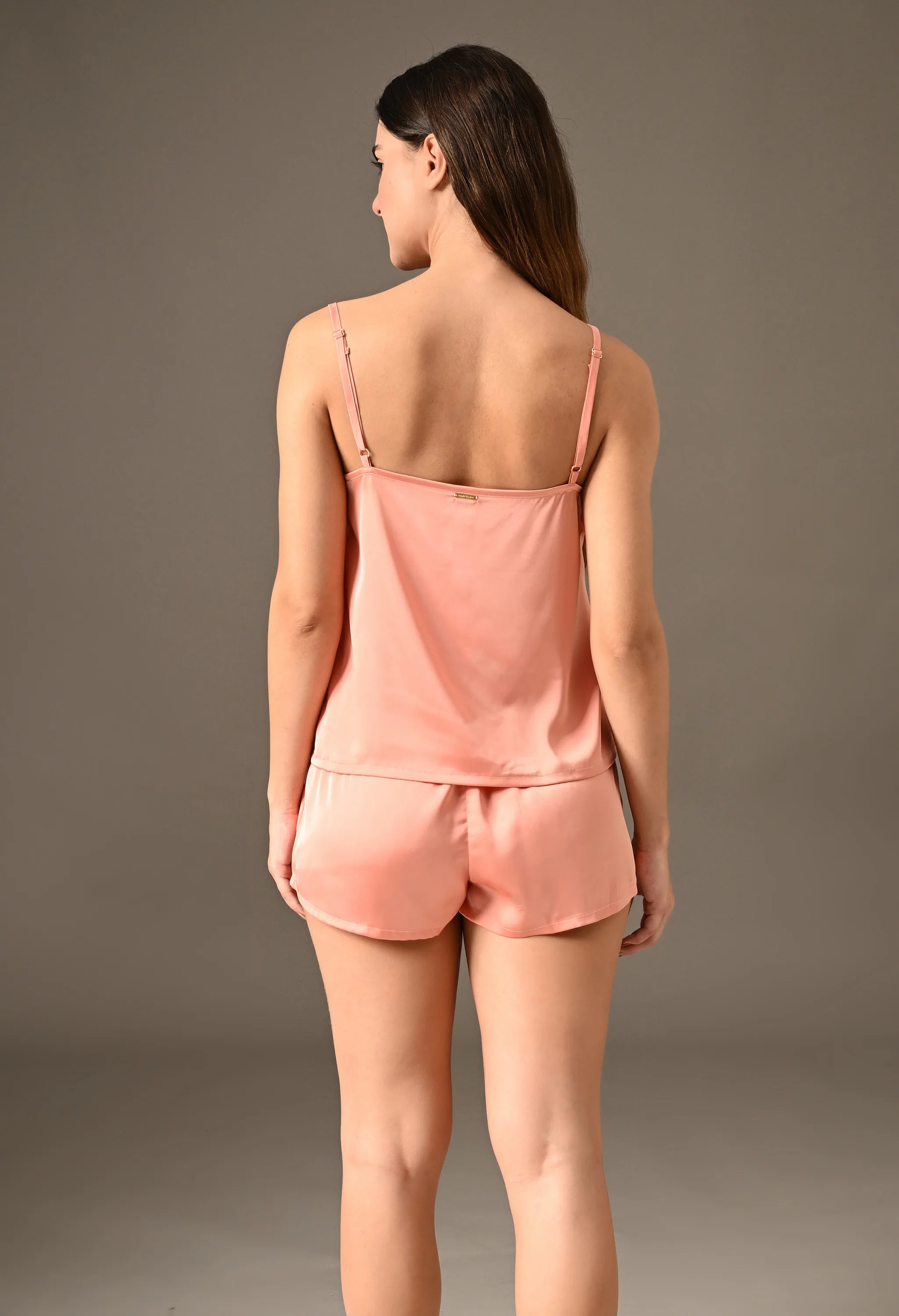 Bliss Soft Satin Luxe Shortie Set with Lace Cami