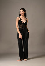 Symphony Pyjama Set with Lace Bralette Combo