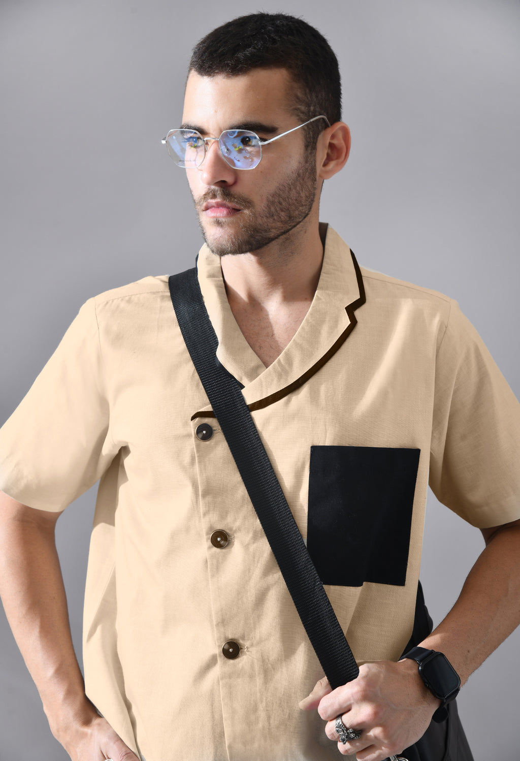 Unisex Linen Asymmetrical Shacket | Stylish Lightweight Shirt for Men & Women