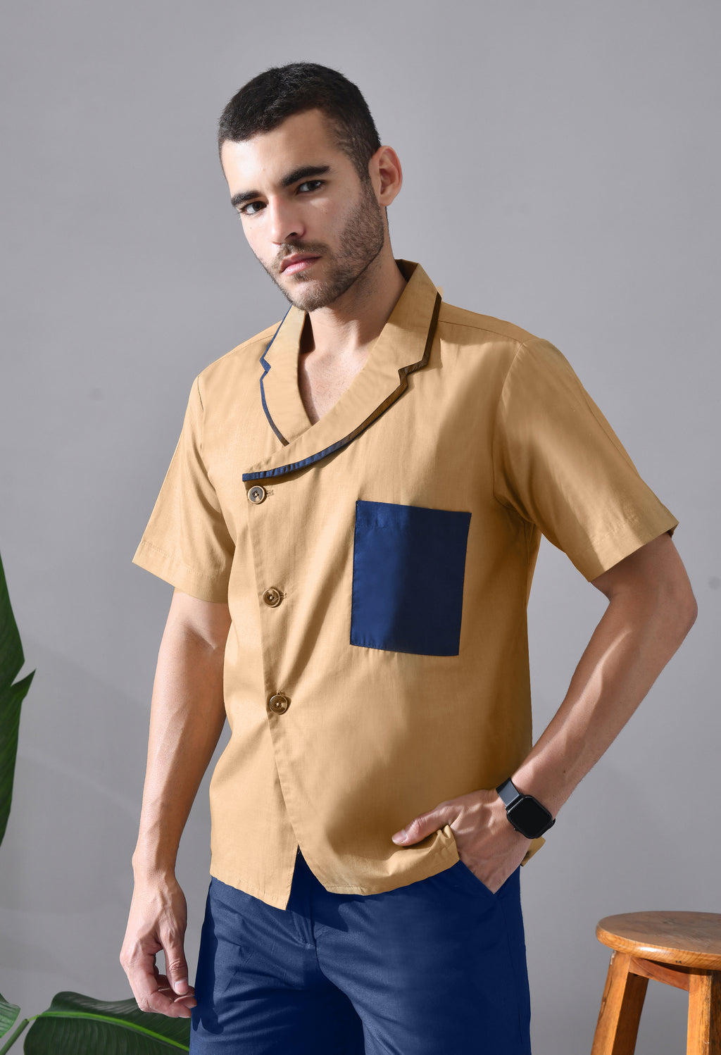 Unisex Linen Asymmetrical Shacket | Stylish Lightweight Shirt for Men & Women