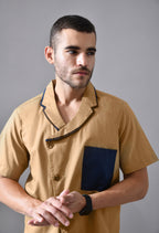 Unisex Linen Asymmetrical Shacket | Stylish Lightweight Shirt for Men & Women
