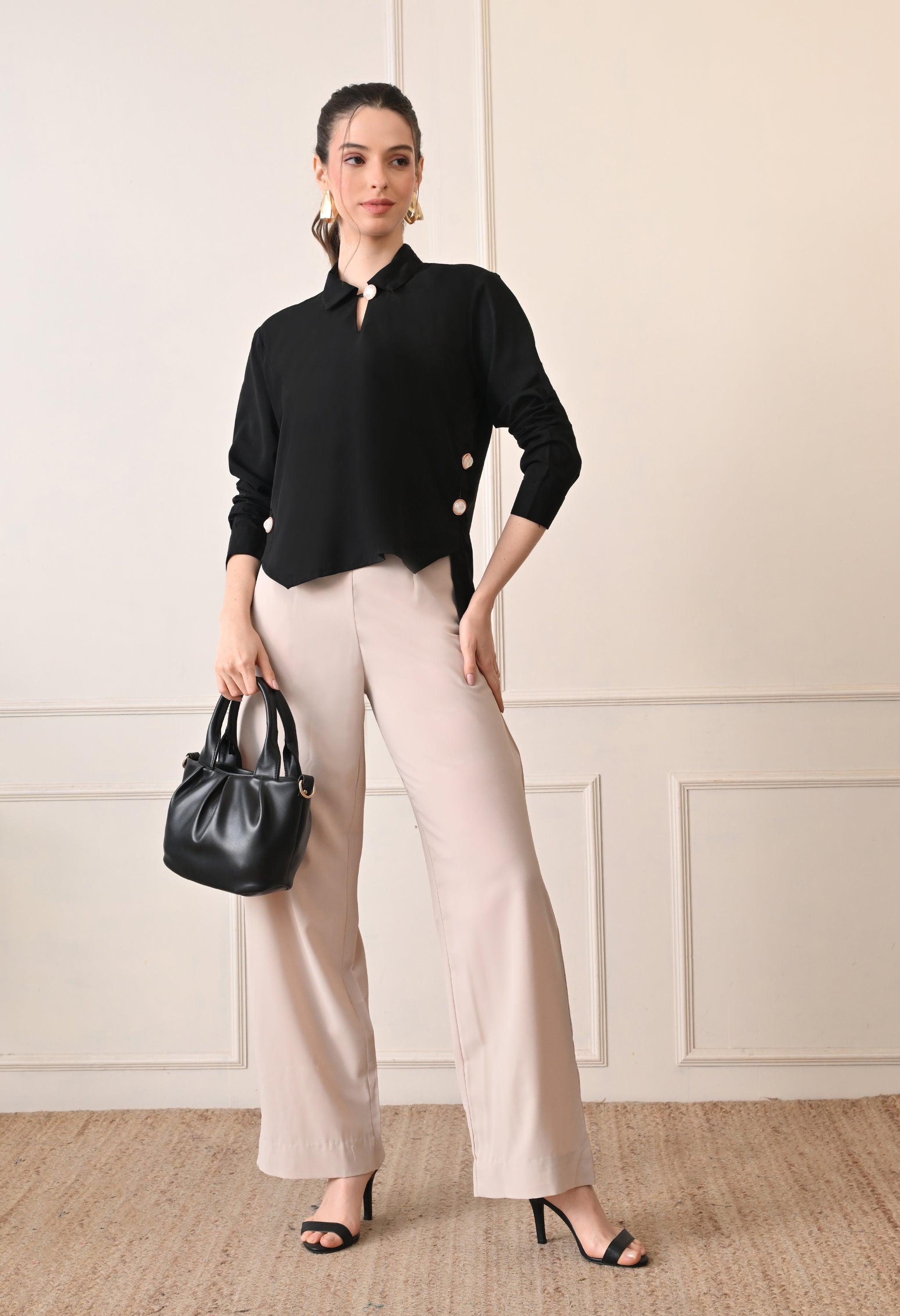 Elan Lumiere Side-Panel Shirt | Stylish Tailored Shirt for Work or Casual Wear