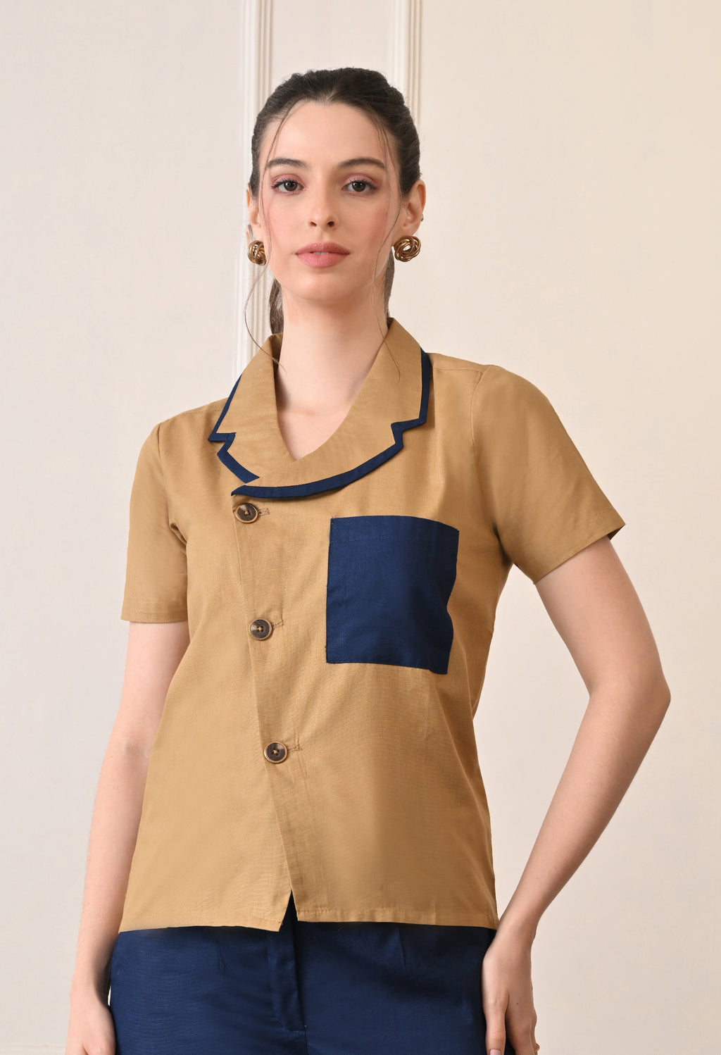 Unisex Linen Asymmetrical Shacket | Stylish Lightweight Shirt for Men & Women