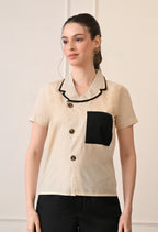 Unisex Linen Asymmetrical Shacket | Stylish Lightweight Shirt for Men & Women