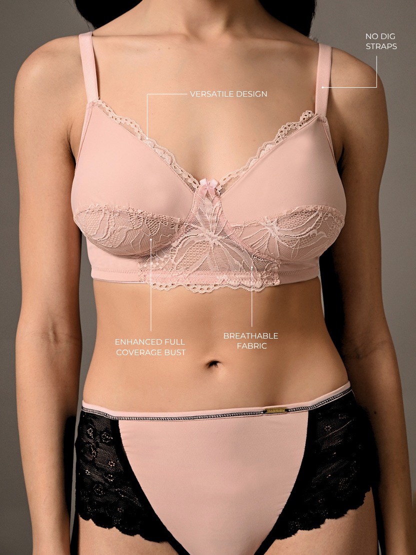 Vivienne Lace and Mesh Full-Cup Bra
