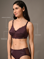 Vivienne Lace and Mesh Full-Cup Bra