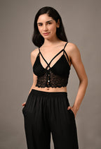Symphony Pyjama Set with Lace Bralette Combo