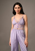 Symphony Pyjama Set with Lace Bralette Combo