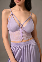 Symphony Pyjama Set with Lace Bralette Combo