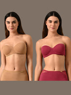 Vivian Strapless, Underwire Bra (Pack of 2)